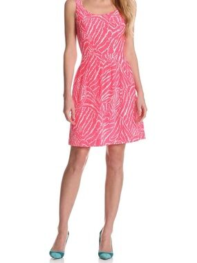 Lilly Pulitzer Posey Splash Pink Silk Dress XL 14